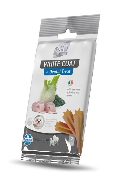 Farmina Dental Treat N&D White Coat Dog Sea Bass Adult Med/Maxi 100g