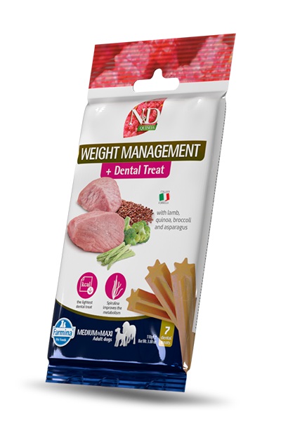 Farmina Dental Treat N&D Quinoa Dog Weight Management Lamb Adult Med/Maxi 100g