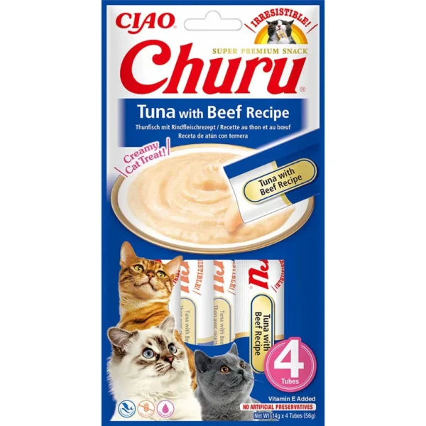 Churu Cat Tuna with Beef 4stk