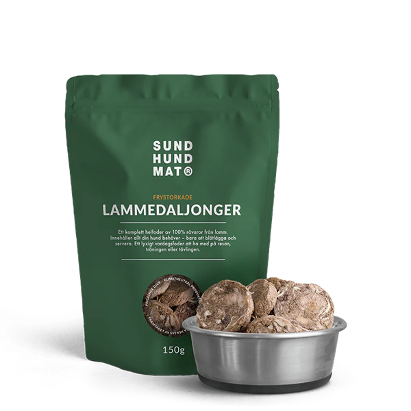 Sund Hundmat Frysetørkede Fullfôr Lammemedaljonger 150g