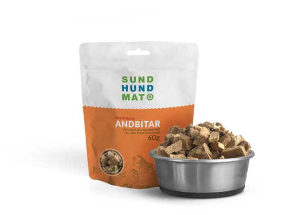 Sund Hundmat Frysetørkede Andebiter 60g