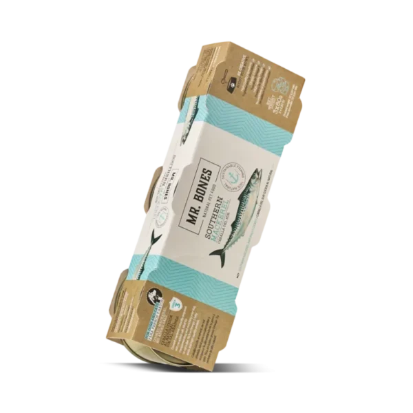 Mr. Bones Fresh Topper Cooked Mackerel in natural style 3x80g