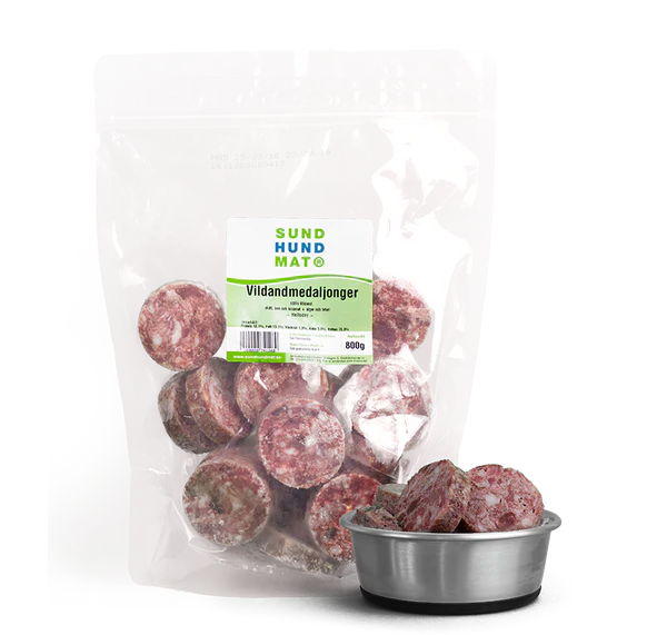 Sund Hundmat Andemedaljonger 800g