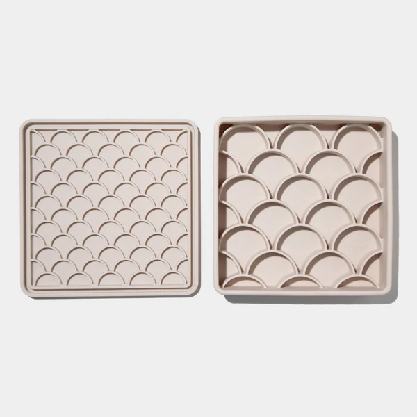 dogged 3-in-1 Fish Scale Slowfeeder Bowl Sand