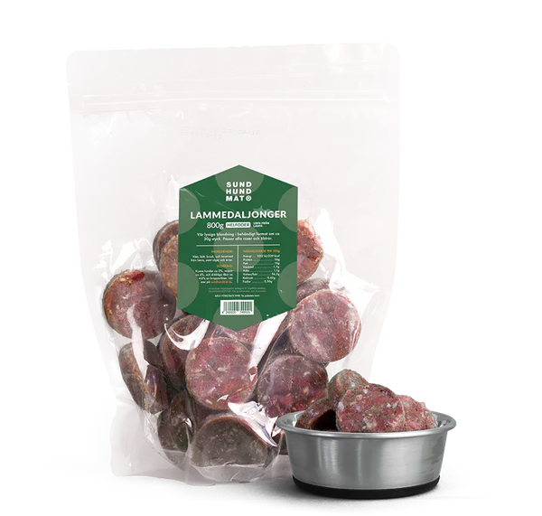 Sund Hundmat Lammemedaljonger 800g