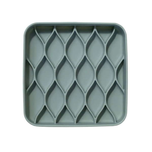 dogged Argyle Slowfeeder Bowl Seafoam