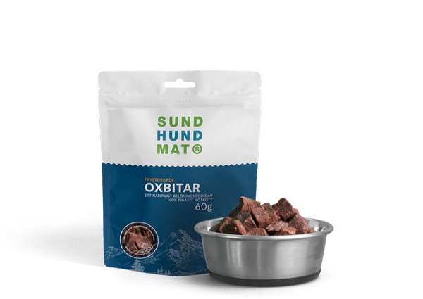 Sund Hundmat Frysetørkede Oksebiter 60g