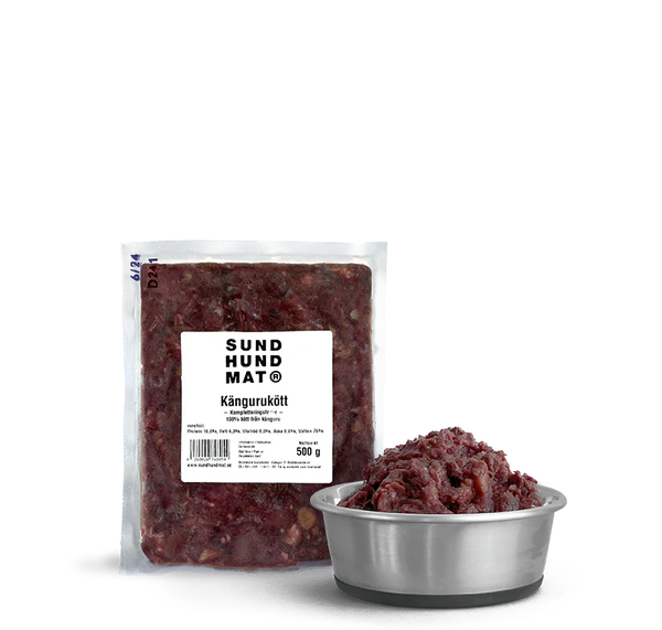 Sund Hundmat Tilleggsfôr Kengurukjøttblanding 500g