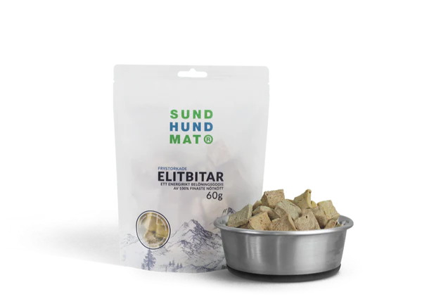 Sund Hundmat Frysetørkede Elitebiter (storfejur) 60g