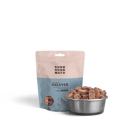 Sund Hundmat Frysetørkede Okseleverbiter 60g