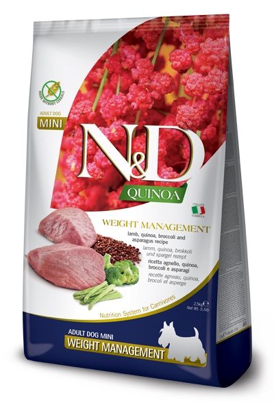 Farmina N&D Dog Quinoa Weight Management Lamb & Broccoli Adult Mini 2,5kg