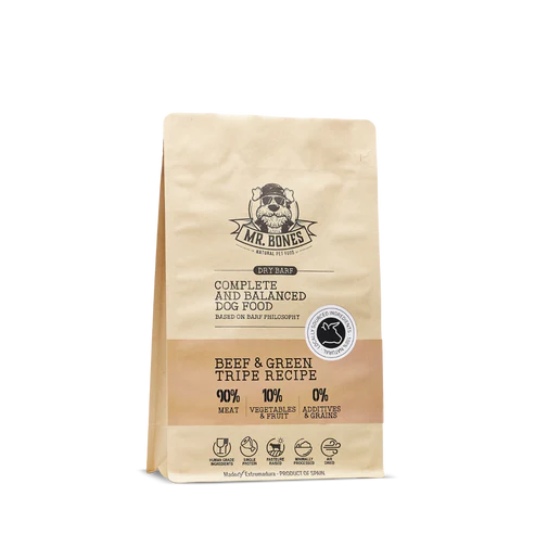 Mr. Bones Dry BARF Beef with Green tripe recipe 1kg