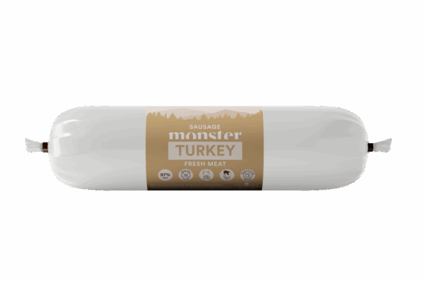Monster Dog Sausage Single Protein Turkey 400g