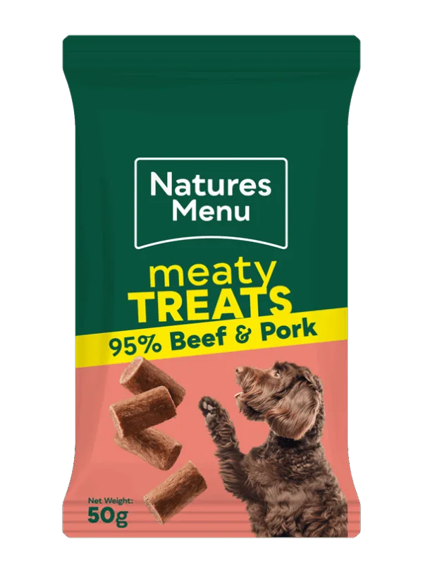 Natures Menu Snacks Hund Biff & Gris 50g