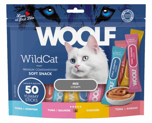 Woolf Wildcat Cream Mix flavour 50pk