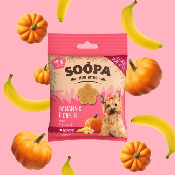 Soopa banan og gresskar minibites