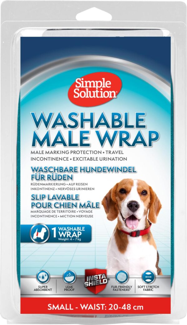 Simple Solution Vaskbart Magebånd til hannhund S