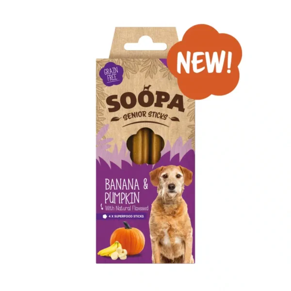 Soopa Seniorsticks – banan, gresskar & linfrø