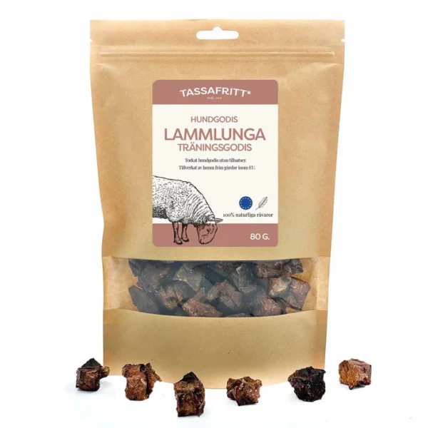 Tassafritt Lammelunge treningsgodbiter 80g