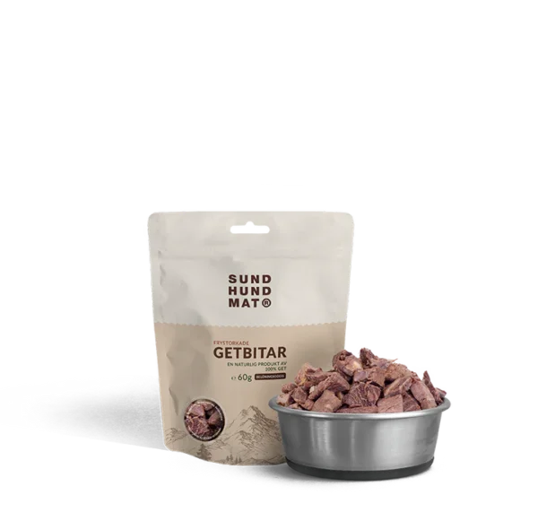 Sund Hundmat Frysetørkede Geitebiter 60g