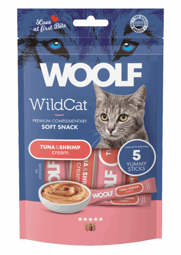 Woolf Wildcat Cream Tuna & shrimp 5pk