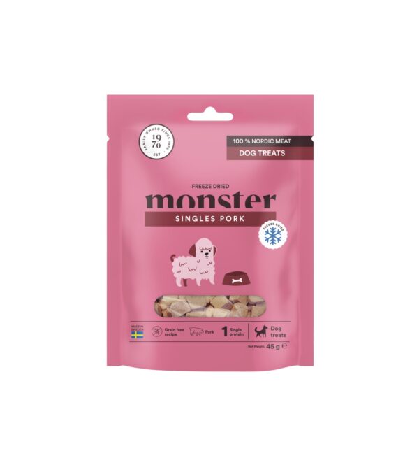 Monster dog treats freeze dried pork 150g