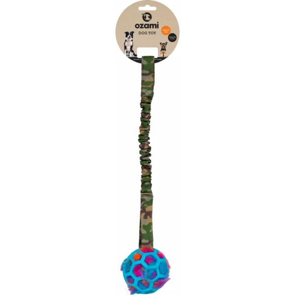 Ozami Draleke Play-n-tug ball m/ krassel grønn 50cm