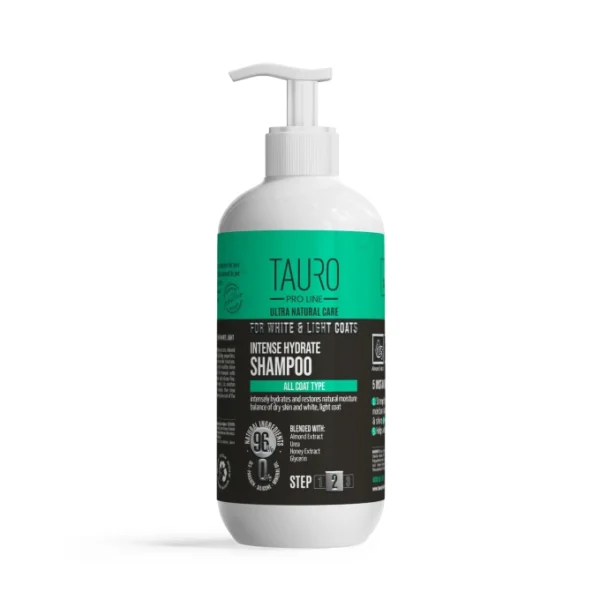 Tauro Pro Line Ultra Natural Care Intense Hydration Shampoo for White and Light Coats 400ml