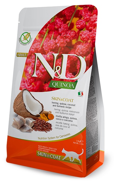Farmina N&D Quinoa Cat Skin & Coat Herring & Coconut Adult 300g