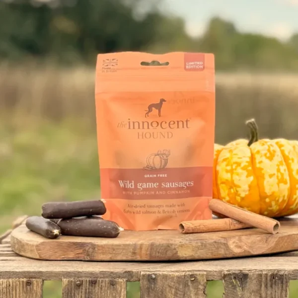 the Innocent Hound Wild Game pølser m/gresskar og kanel 70g