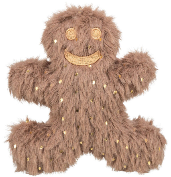 Juleleke katt Pepperkakemann Stoff 10,5cm