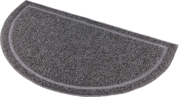 Teppe til kattebakke PVC halvmåne grå 59x35cm