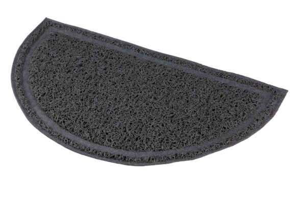 Teppe til kattebakke PVC halvmåne grå 41x25cm