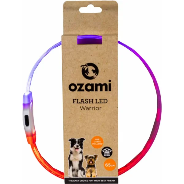 Ozami Halsbånd Flash Warrior Led multicolour 65cm