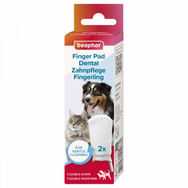 Beaphar fingertannbørste 2stk i stoff