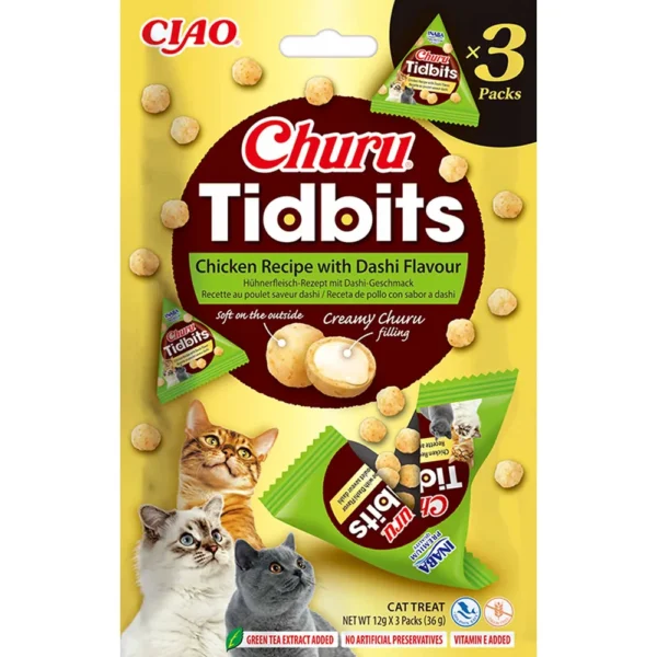 Churu Cat Tidbits Chicken w/Dashi 3st