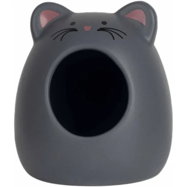 Gnagerhus Grå mus keramikk 11x10x12cm