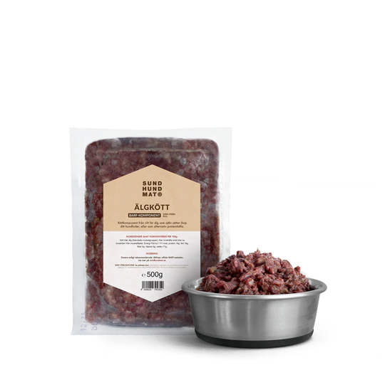 Sund Hundmat Tilleggsfôr Elgkjøttblanding 500g