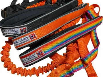 Huken Tur/joggeline med strikk oransje 2,5m