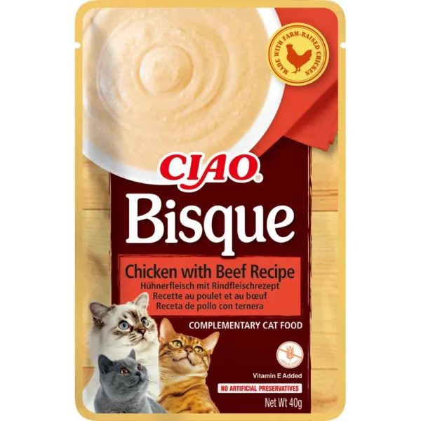 Churu Cat Bisque w/chicken & beef 40g