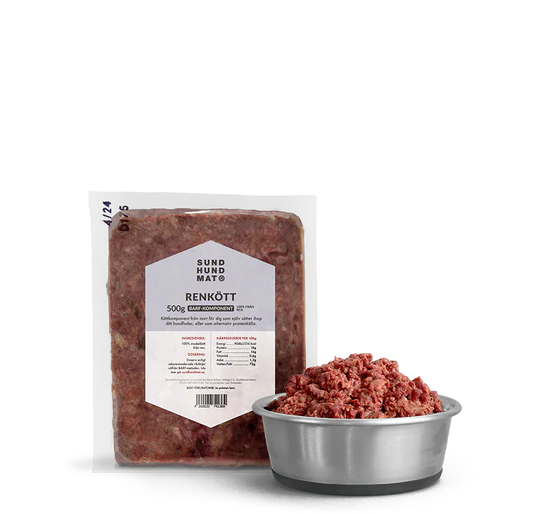 Sund Hundmat Tilleggsfôr Reinsdyrkjøttblanding 500g