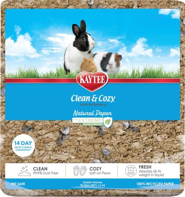 Kaytee Clean & Cosy Extreme Odor Control Natural Papirstrø 70L