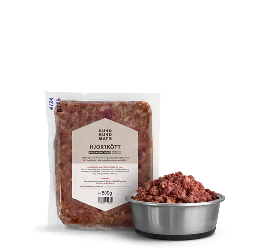 Sund Hundmat Tilleggsfôr Hjortekjøttblanding 500g