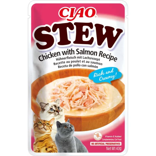 Churu Cat Chicken Stew w/chicken & salmon 40g