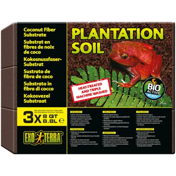 Exo Terra Plantation Soil tropiskt substrat 3 x 8,8l