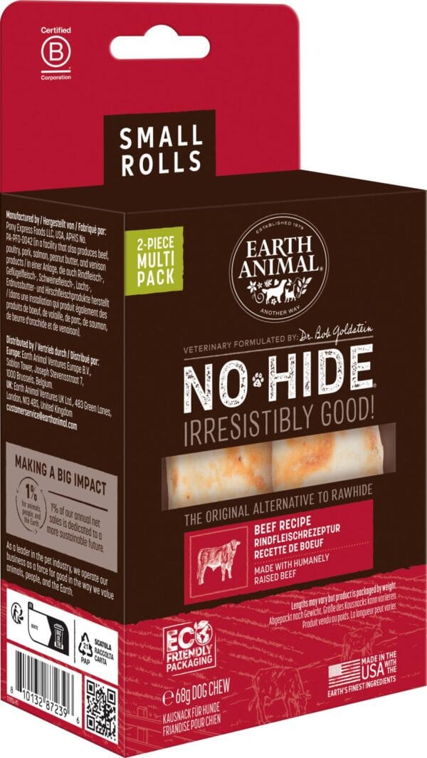 No-Hide Beef Chew S ca 10cm 2pk