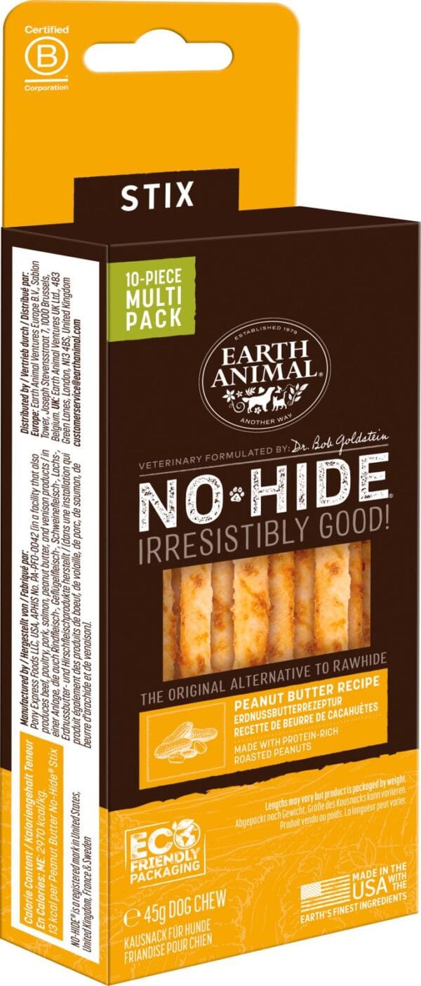 No-Hide Peanut Butter Chew Stix ca 11cm 10stk