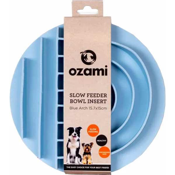 Ozami Slow Feeder Skål Blå Arch 15,7x15cm