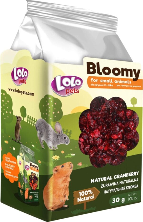 LoloPets Bloomy Tranebær 30g