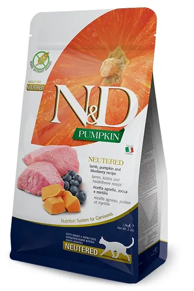 Farmina N&D Cat Pumpkin Lamb & Bluberry Neutered Adult 1,5kg